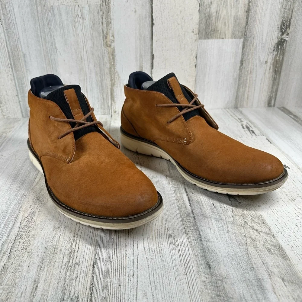 Kenneth Cole Reaction Casino Chukka Tan Suede Casual‎ Ankle Boots #1168